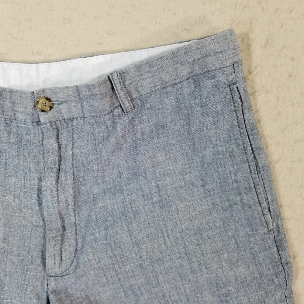 Roundtree & Yorke casuals shorts men's 38x9 blue denim chambray preppy outdoor